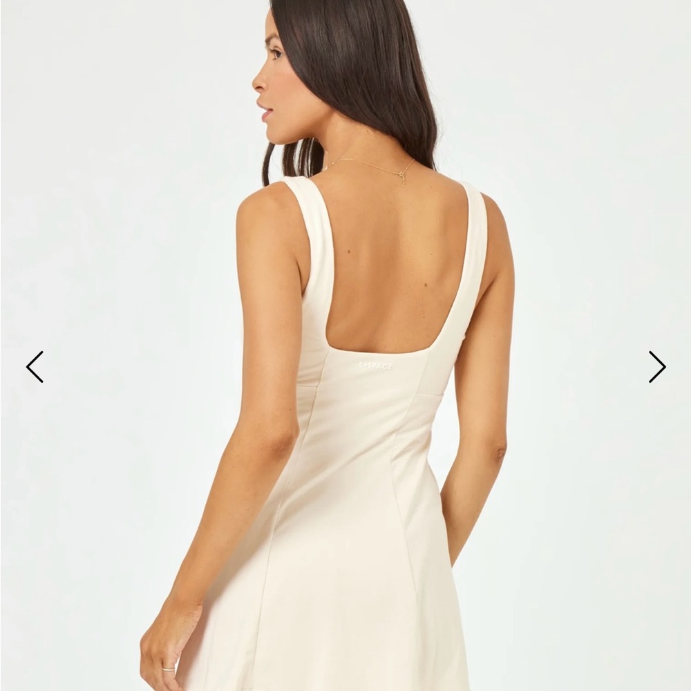 Elegant Cream Sleeveless Dress
